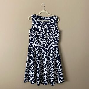 AGB navy and white dress.